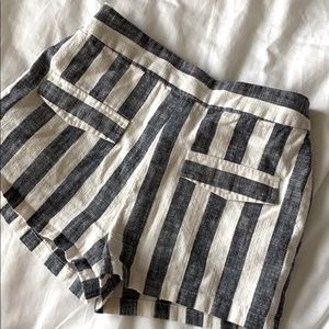 stripe high waisted shorts